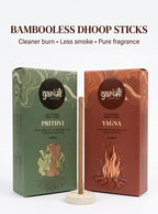 Garima Amber Forest & Bakhoor Dhoop Sticks – Bambooless Combo | 80 Sticks | Free Ceramic Stand