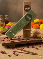 Luxury Incense Pack of 2 Natural Incense Sticks, Devotion Pack (96 Organic Agarbatti Sticks - Sandalwood & Jasmine | Special Home & Office Pack | Free Wooden Stand 100% Organic