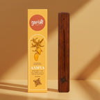 Garima Natural Mango Agarbatti – Charcoal-Free Incense Sticks | 48 Sticks | Free Wooden Stand