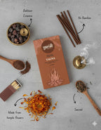 Premium Bambooless Dhoop Sticks Bakhoor Pack of 40 Sticks with Ceramic Stand