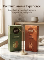 Garima Amber Forest & Bakhoor Dhoop Sticks – Bambooless Combo | 80 Sticks | Free Ceramic Stand
