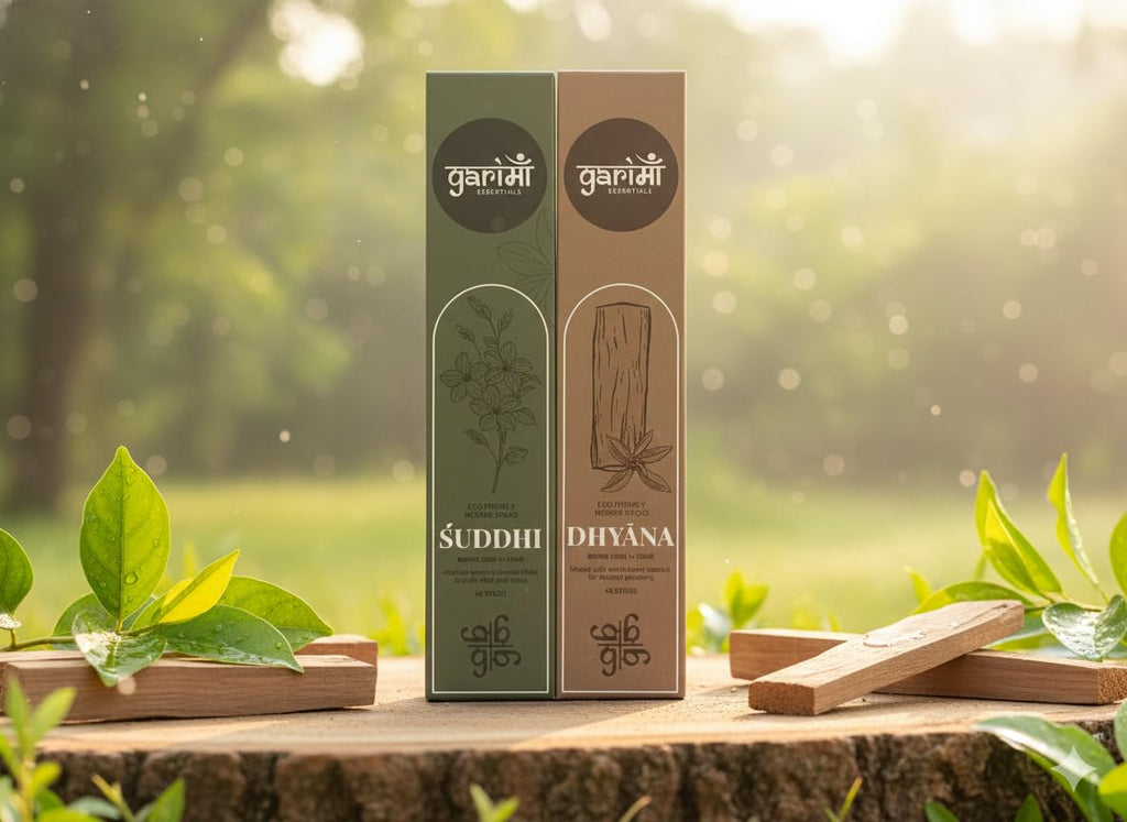 Luxury Incense Pack of 2 Natural Incense Sticks, Devotion Pack (96 Organic Agarbatti Sticks - Sandalwood & Jasmine | Special Home & Office Pack | Free Wooden Stand 100% Organic