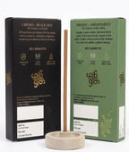 Garima Amber Forest & Black Oud Dhoop Sticks – Bambooless Combo | 80 Sticks | Free Ceramic Stand
