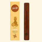 Garima Natural Pineapple Agarbatti – Charcoal-Free Incense Sticks | 48 Sticks | Free Wooden Stand