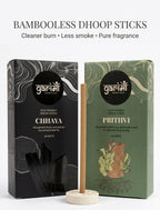 Garima Amber Forest & Black Oud Dhoop Sticks – Bambooless Combo | 80 Sticks | Free Ceramic Stand