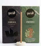 Garima Amber Forest & Black Oud Dhoop Sticks – Bambooless Combo | 80 Sticks | Free Ceramic Stand