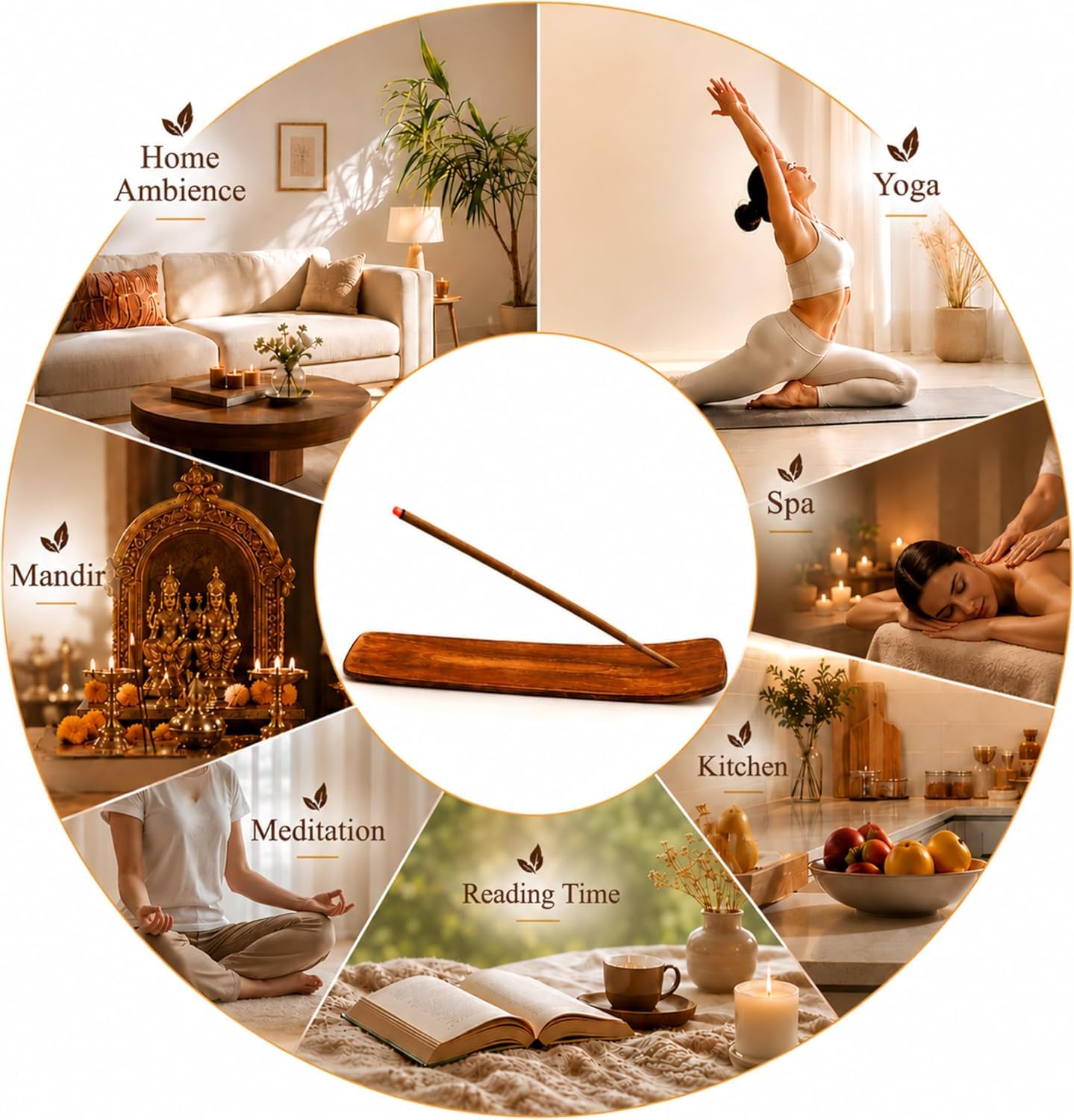 Garima Natural Pineapple Agarbatti – Charcoal-Free Incense Sticks | 48 Sticks | Free Wooden Stand
