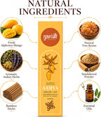 Garima Natural Mango Agarbatti – Charcoal-Free Incense Sticks | 48 Sticks | Free Wooden Stand
