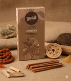 Premium Bambooless Dhoop Sticks Sandalwood Pack of 40 Sticks with Ceramic Stand